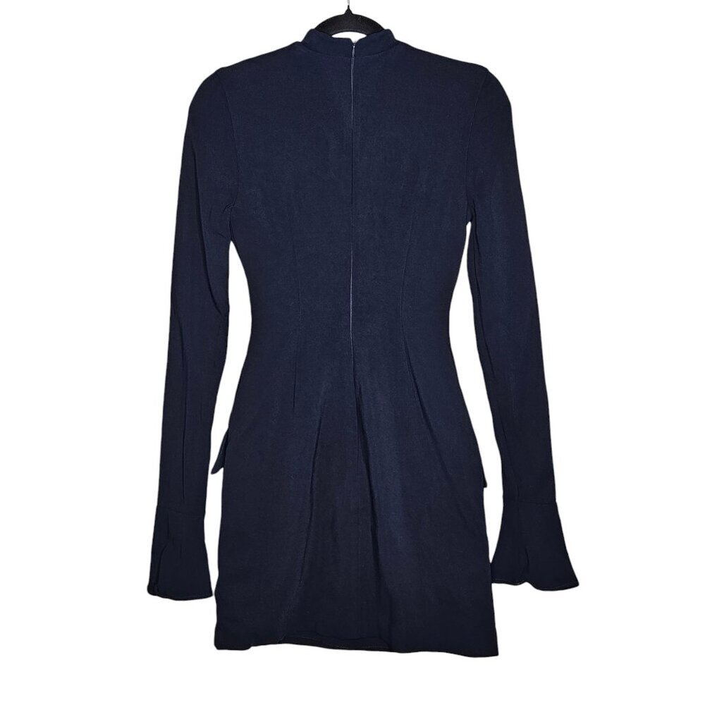 House of CB Mahalia Navy Blue Long Sleeve Tall Mini Dress Size XS - Picture 9 of 14